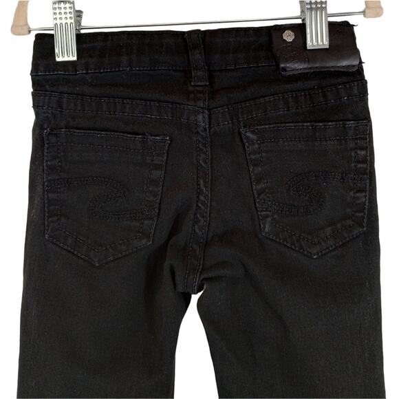 Silver Jeans Co Little Girls Black Sasha Slim Straight Denim Jeans Size 4 - Picture 6 of 9